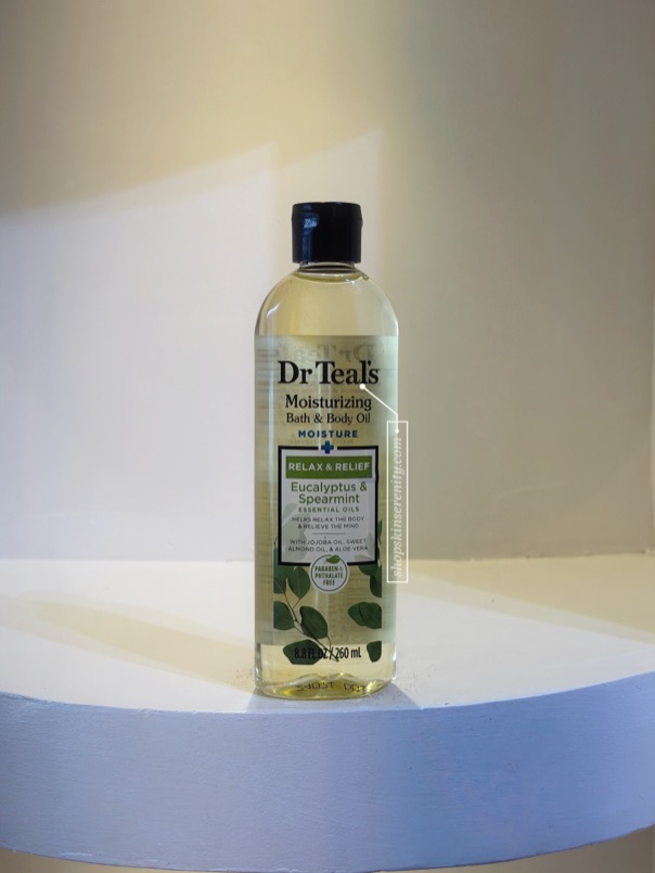 Dr Teal’s Body Oil (Relax and Relief Eucalyptus & Spearmint) 8.8FL OZ/260ml