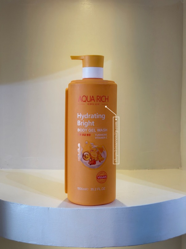 Aqua Rich Hydrating Bright Body Gel Wash (Vitamin C & Tumeric) 1000ml