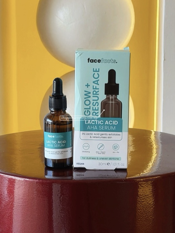 Face Facts Glow+Resurface Lactic Acid AHA Serum 30ml