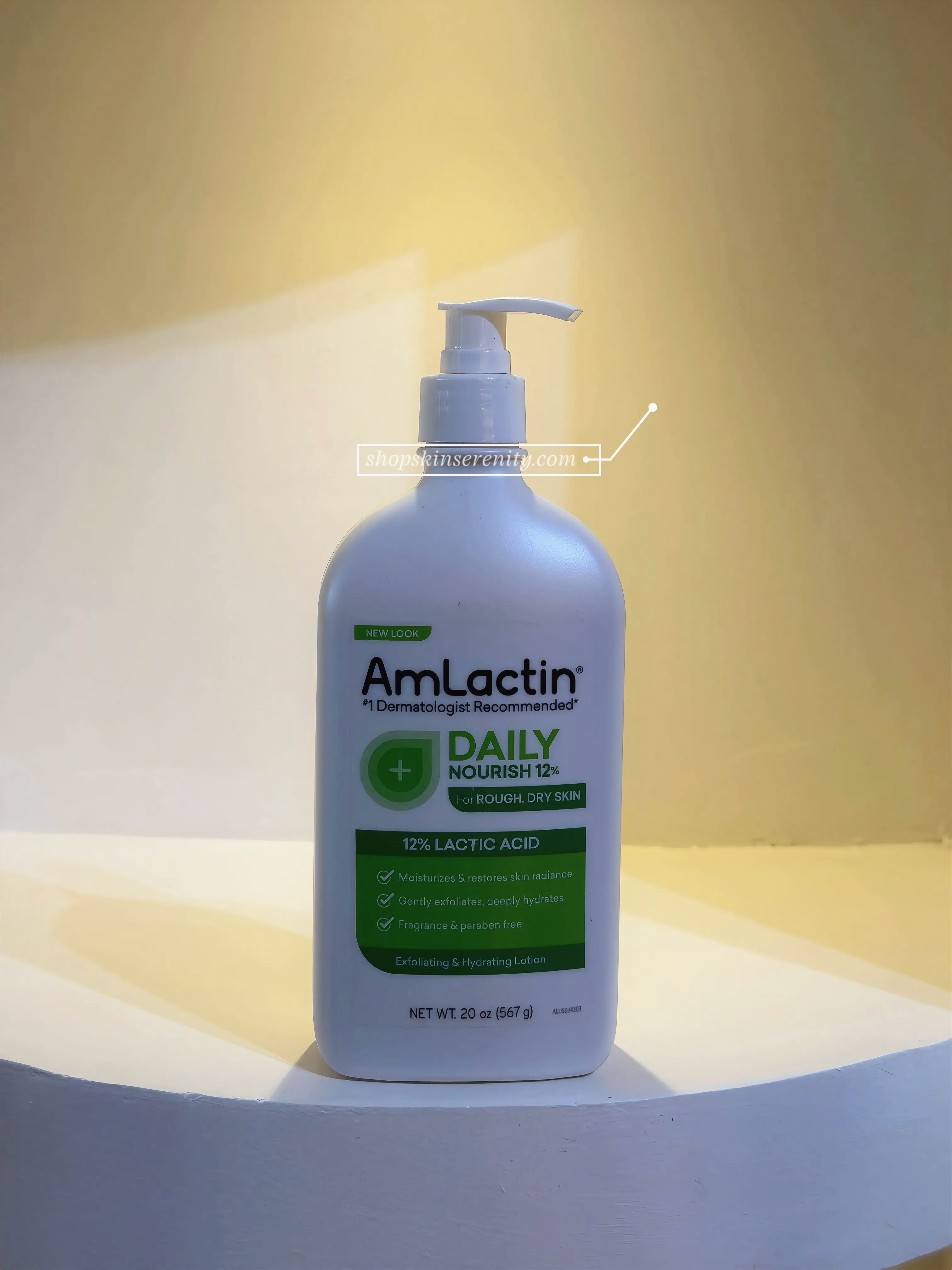 Amlactin Daily Nourish 12% Lactic Acid Exfoliating + Hydrating AHA Lotion 20.oz 567g (biggest size)