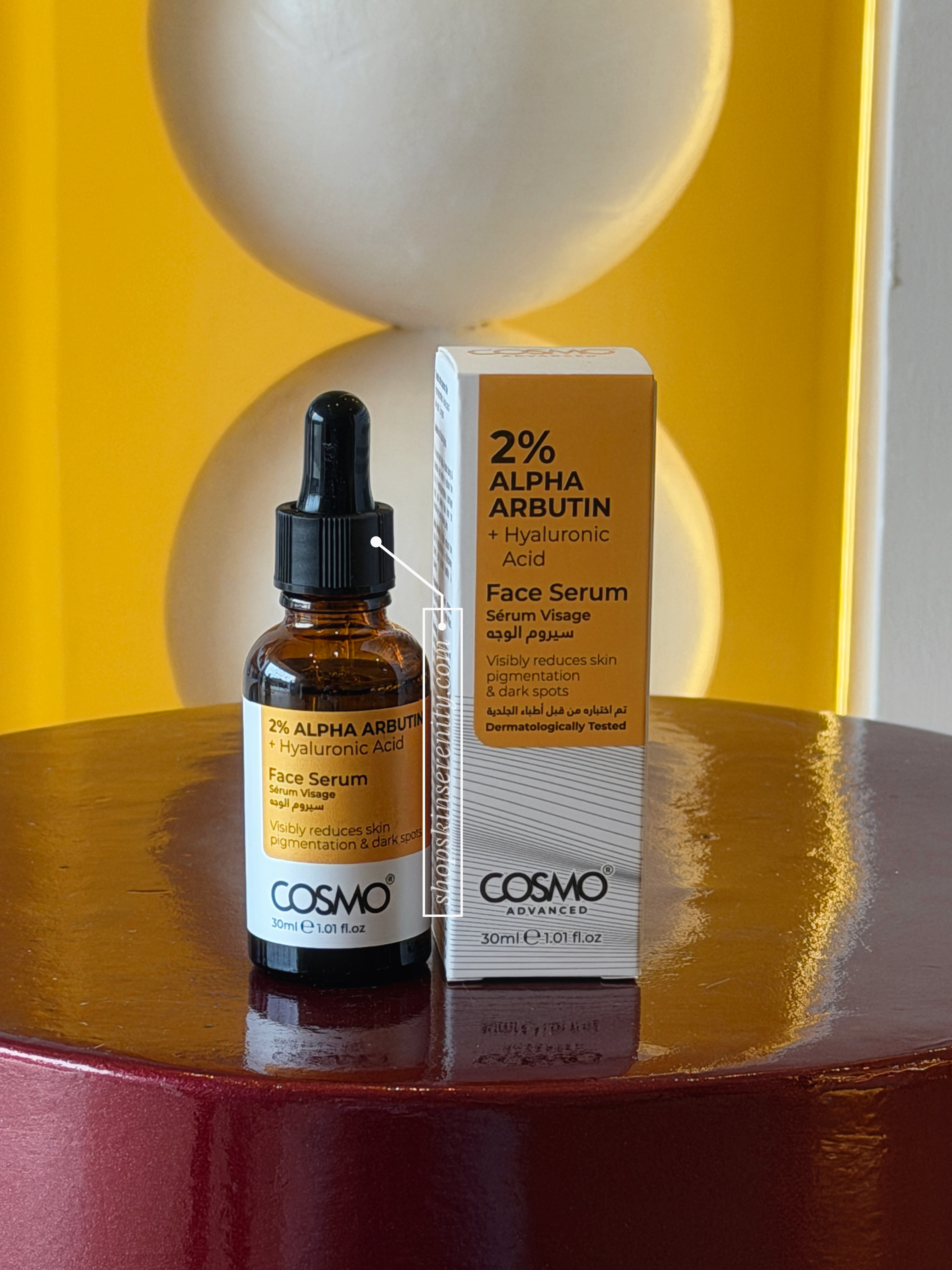 Cosmo 2% Alpha Arbutin + Hyaluronic Acid Face Serum
