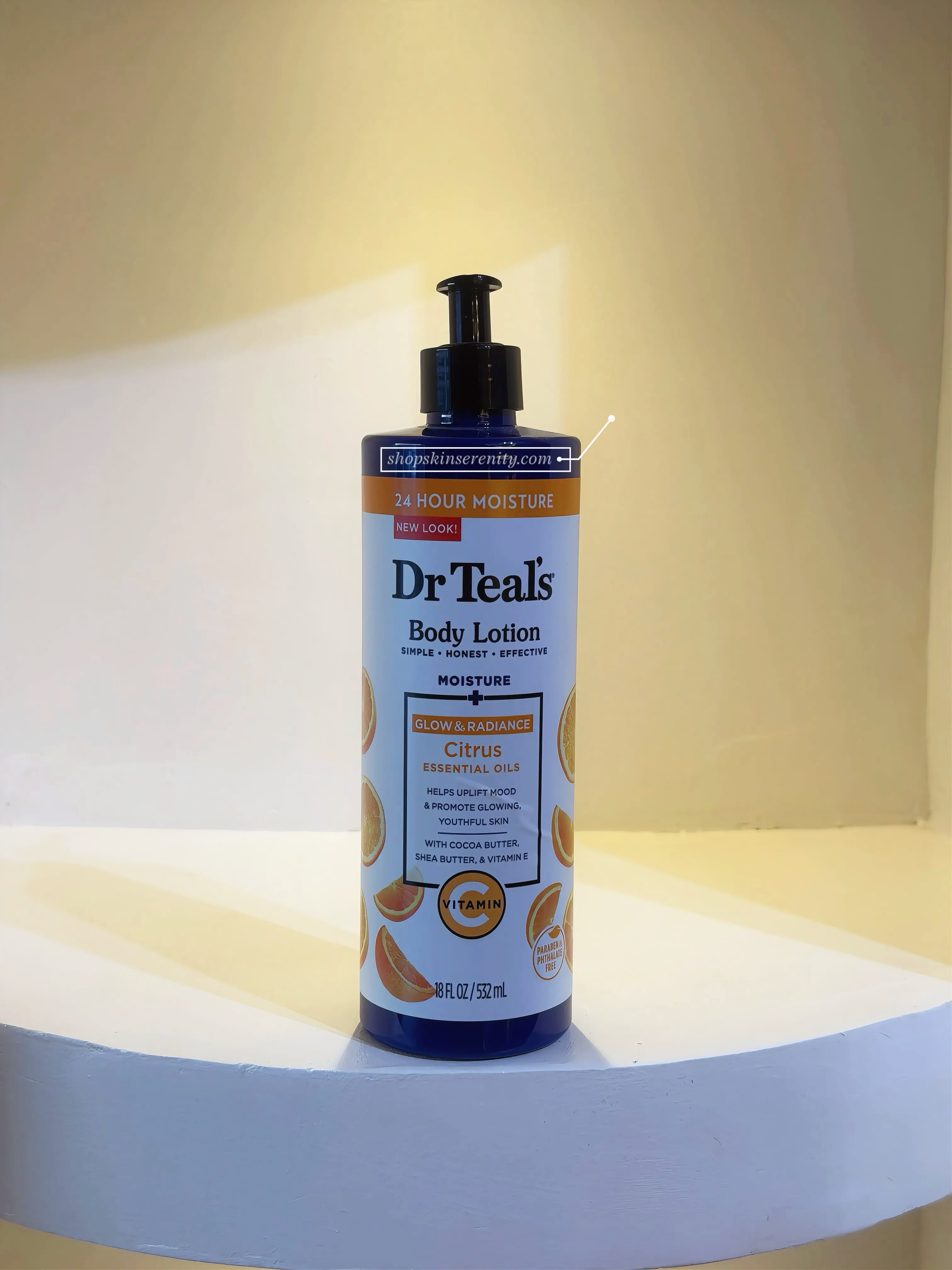 Dr Teal’s Body Lotion (Glow & Radiance Citrus) 18 FL OZ / 532ml