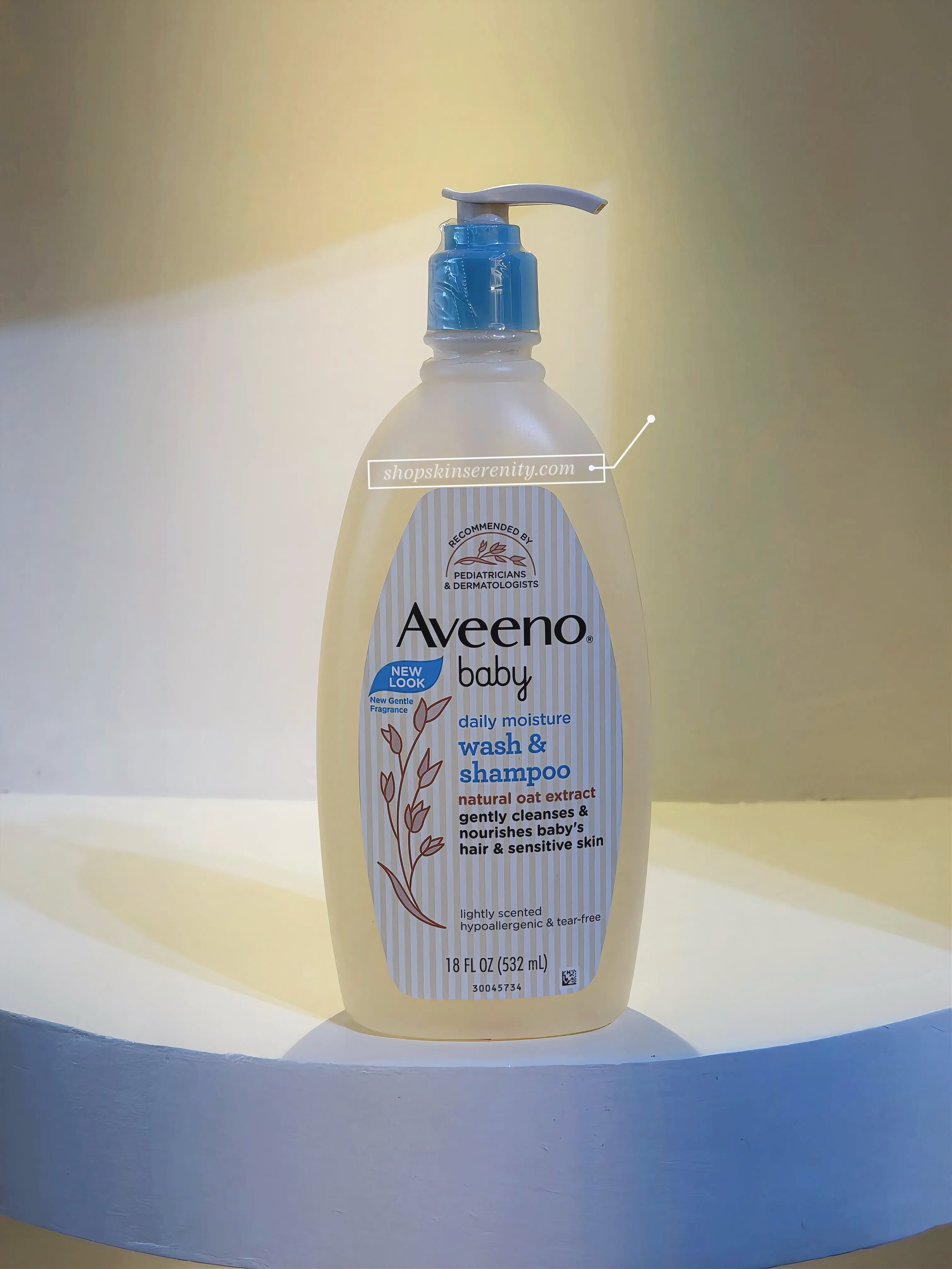 Aveeno Baby Wash and Shampoo Natural Oatmeal 18 FL OZ [532 mL]