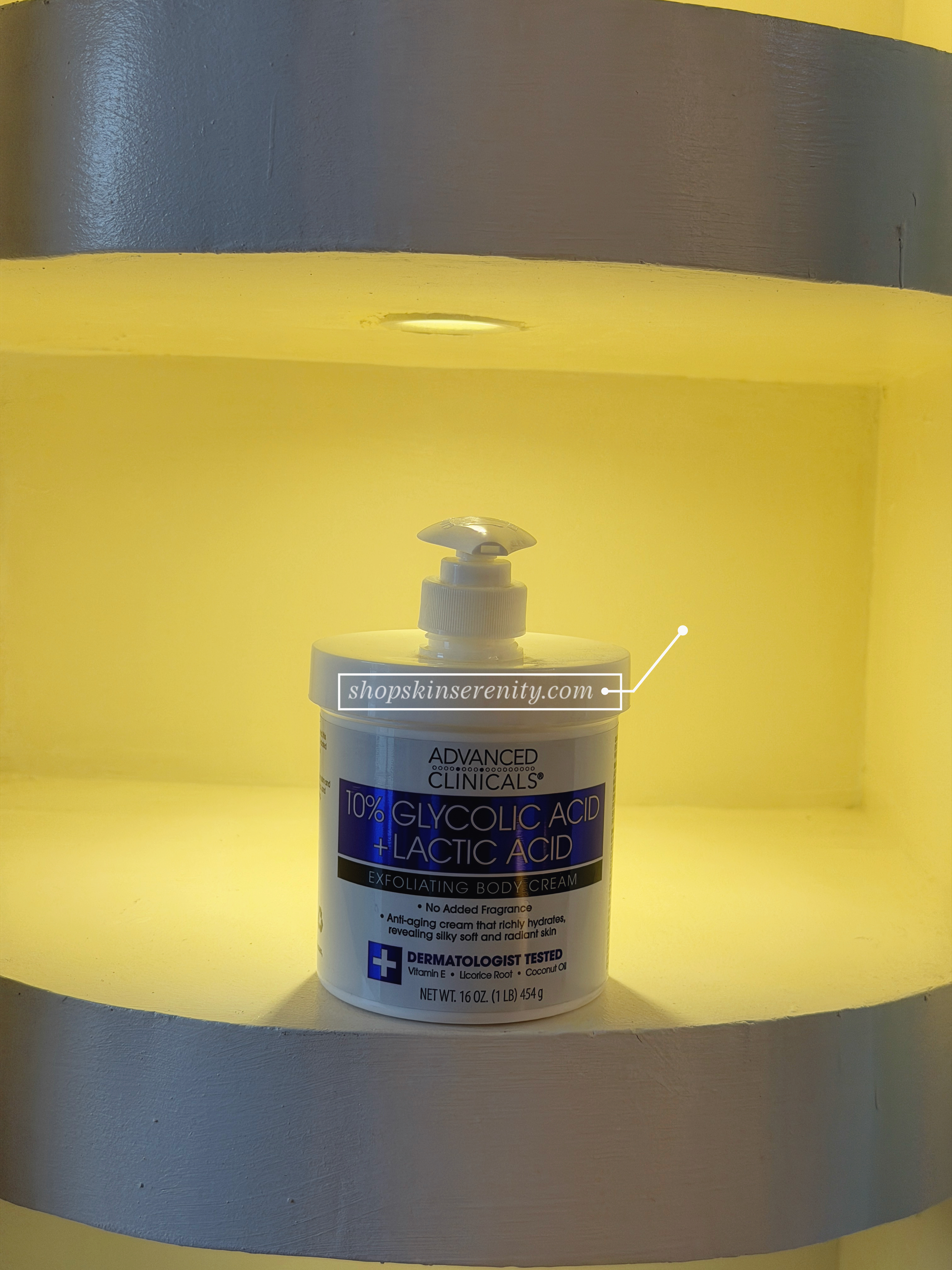 Advanced Clinicals 10% Glycolic Acid+Lactic Acid Body Lotion 16fl oz