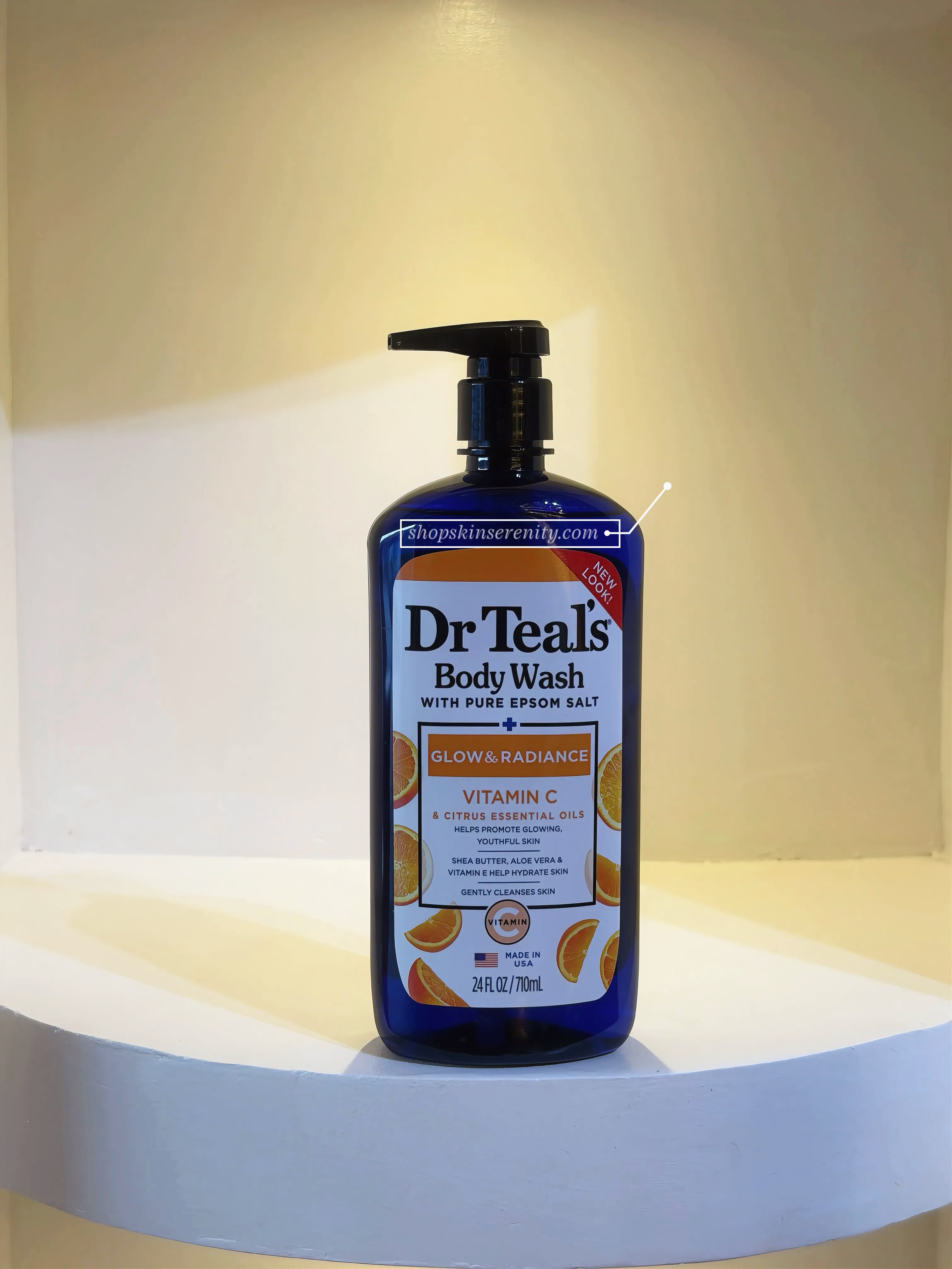 Dr Teal’s Body Wash (Glow & Radiance Vitamin C & Citrus) 24FL OZ/ 710ml